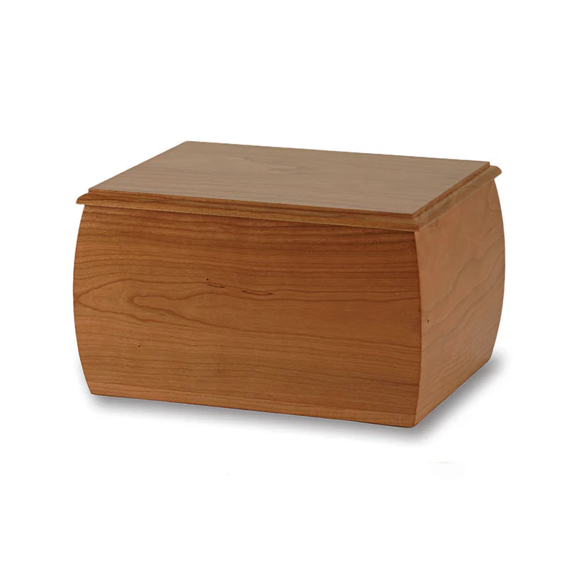 Solid Cherry Wood Cremation Urn
