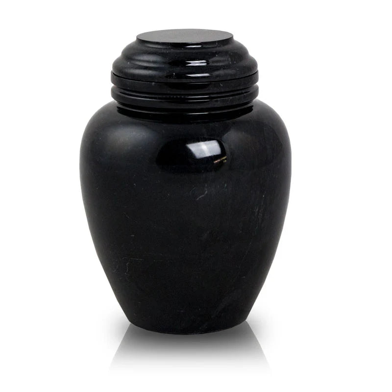Natural Black Marble Keepsake Urn