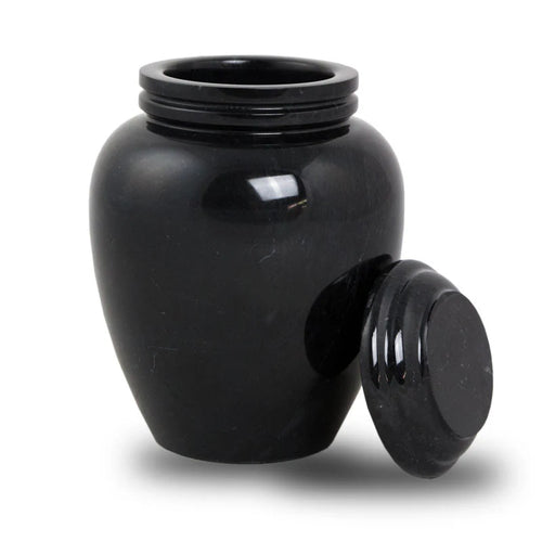 Natural Black Marble Keepsake Urn